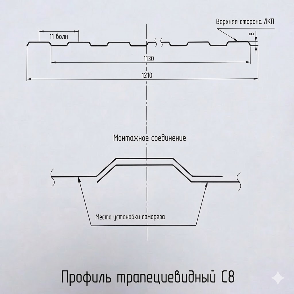 Профнастил С-8 0,45мм